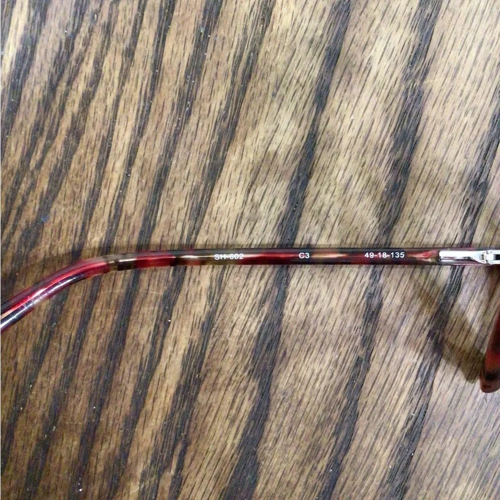 Scott Harris Europa SH-602 Red/Zebra Full Rim Oval Eyeglasses Frames